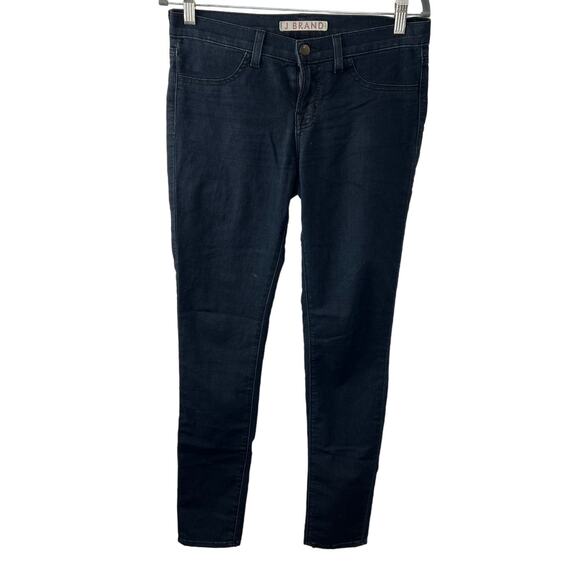 J BRAND Blue Dark Wash Cotton Blend Low-Rise Olympia Skinny Denim Jeans Size 29 - Picture 1 of 9